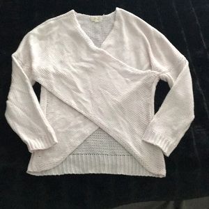 Light Blush Pink Cross Front Hayden Sweater